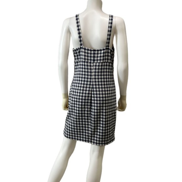 The General Good Women’s Size Medium Navy & White Checkered Dress Jumper - Picture 4 of 7